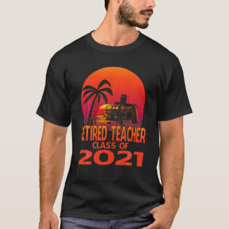 退職した先生クラス2021サンセットビーチ Tシャツ