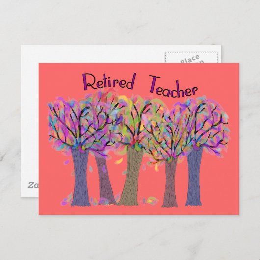 退職した先生ツアートリーデザイン ポストカード (正面/裏面)