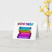 退職した先生ノートカード カード (黄色い花)