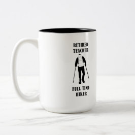 退職した先生フルタイムパーソナライズされたハイカー ツートーンマグカップ
