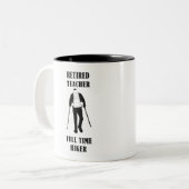 退職した先生フルタイムパーソナライズされたハイカー ツートーンマグカップ (正面左)