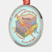 退職した先生プレミアムラウンドオーナメント セラミックオーナメント (左)