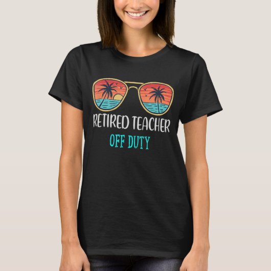 退職した先生休日ハッピーハッピーデー Tシャツ (正面)