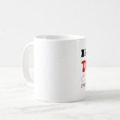 退職した先生全離れおもしろマグカップ コーヒーマグカップ (正面左)