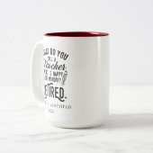 退職した先生学長 ツートーンマグカップ (正面左)