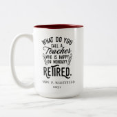 退職した先生学長 ツートーンマグカップ (左)