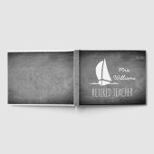 退職した先生帆走艇タイポグラフィ退職 ゲストブック (全面)