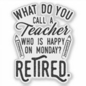 退職した先生校長退職 シール (正面)