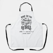 退職した先生退任カスタム長 エプロン (正面)