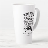 退職した先生退任カスタム長 カフェラテマグ (右アングル)