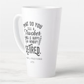 退職した先生退任カスタム長 カフェラテマグ (左アングル)