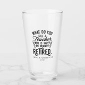 退職した先生退任カスタム長 タンブラーグラス (正面)