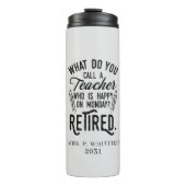 退職した先生退任カスタム長 タンブラー (正面)