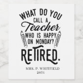 退職した先生院長 ワインラベル (シングルラベル)