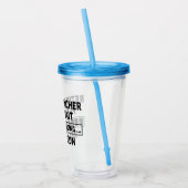 退職した先生、おもしろい先生 アクリルタンブラー (左)