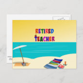 退職した先生、おもしろい ポストカード (正面/裏面)