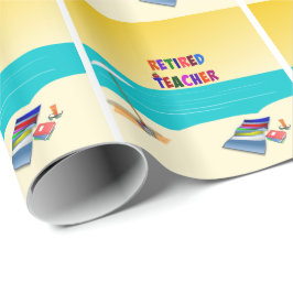 退職した先生、おもしろい ラッピングペーパー