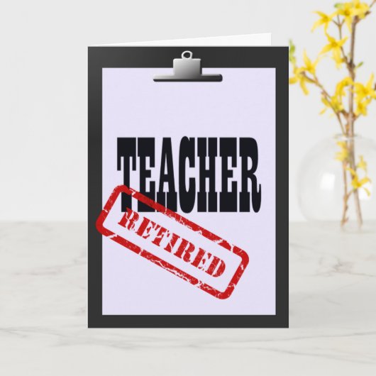 退職した先生 カード (黄色い花)