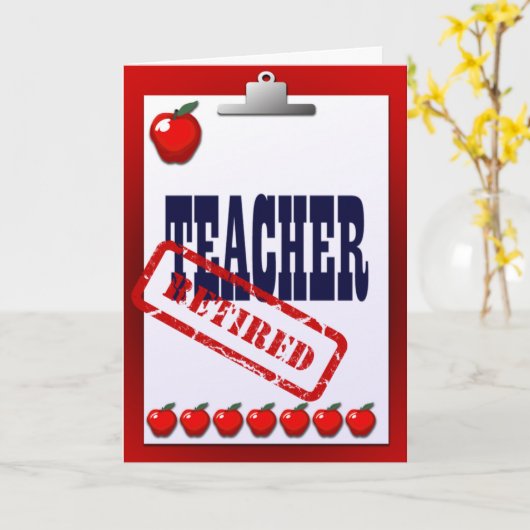 退職した先生 カード (黄色い花)