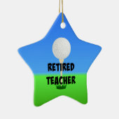 退職した先生 – ゴルフボールオンティー セラミックオーナメント (右)