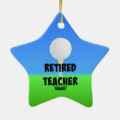 退職した先生 – ゴルフボールオンティー セラミックオーナメント (裏面)