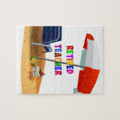 退職した先生、ビーチシーン ジグソーパズル (横)