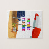 退職した先生、ビーチシーン(改訂) ジグソーパズル (横)