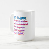 退職した先生「子供恋しく思にプレゼントおもしろい」 コーヒーマグカップ (正面左)