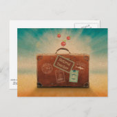 退職した先生、旅行時間の増加 ポストカード (正面/裏面)