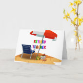 退職した先生...時間リラックス... カード (黄色い花)