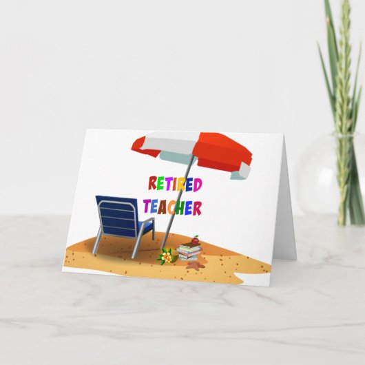 退職した先生...時間リラックス... カード (正面)