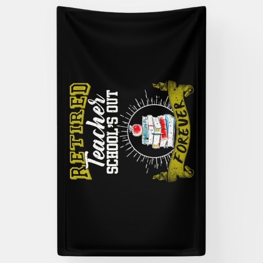 退職した先生- School_s Out Forever 横断幕 (縦)