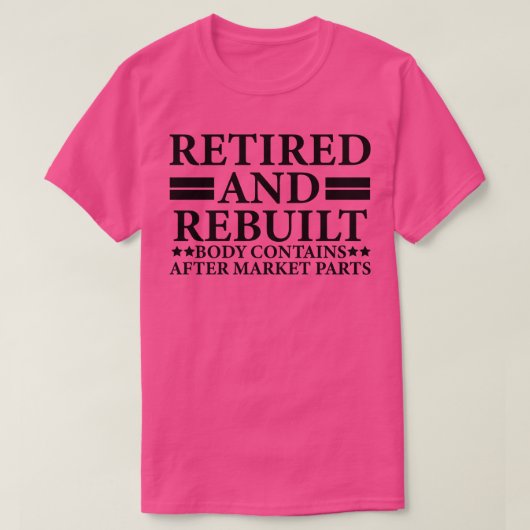 退職した再建後の体が含まれる Tシャツ (デザイン正面)