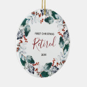 退職した初めてのクリスマスオーナメント セラミックオーナメント (右)