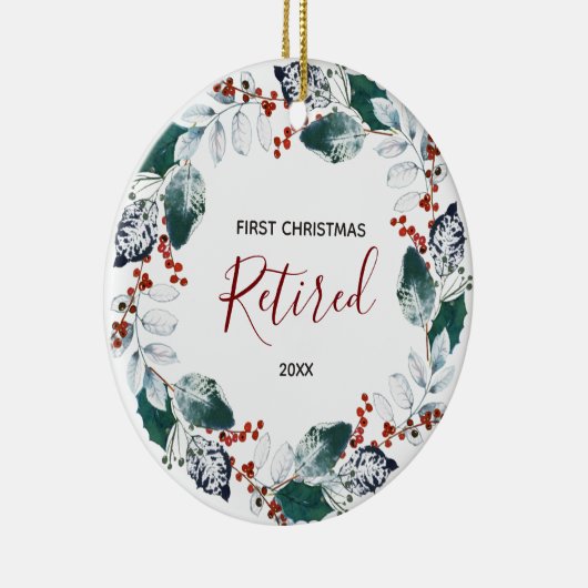 退職した初めてのクリスマスオーナメント セラミックオーナメント (右)