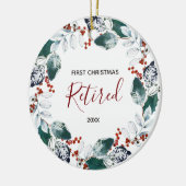 退職した初めてのクリスマスオーナメント セラミックオーナメント (左)