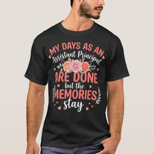 退職した副校長・教師を誇りに思う Tシャツ (正面)