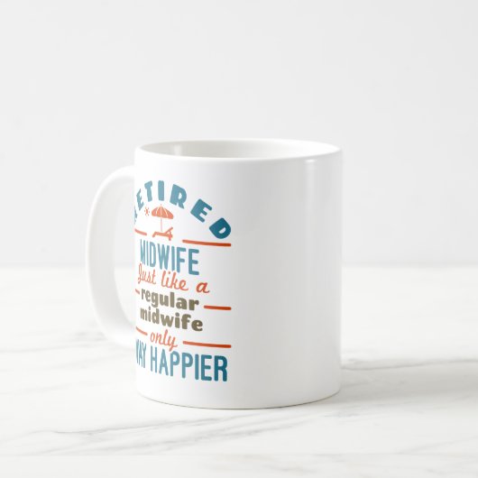 退職した助産師助産師の退職方法の幸福 コーヒーマグカップ (正面左)