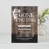 退職した去った魚釣り素朴アウトドア 招待状 (スタンド正面)