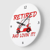 退職した及びLovinそれ ラージ壁時計 (傾斜)