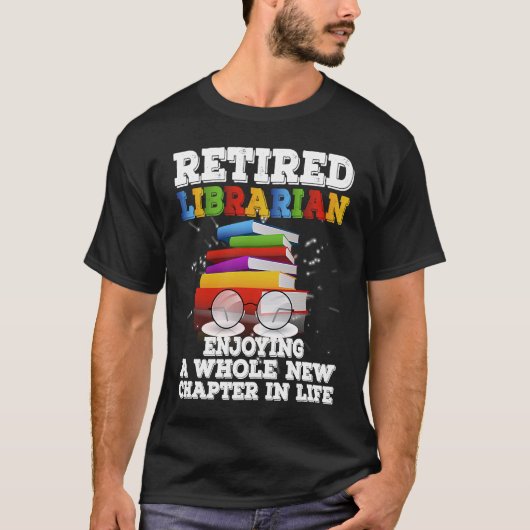 退職した図書司書 Tシャツ (正面)