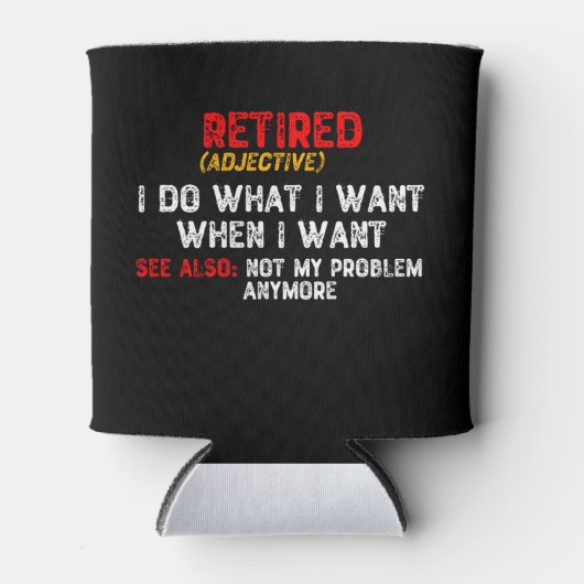 退職した好きなだけ好きなようにやる 缶クーラー (正面)