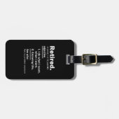 退職した定おもしろい定 ラゲッジタグ (正面横)