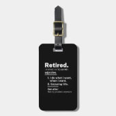 退職した定おもしろい定 ラゲッジタグ (正面縦)