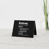 退職した定おもしろい定 案内状 (正面)