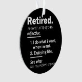 退職した定年退おもしろい職 オーナメント (正面)