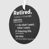 退職した定年退おもしろい職 オーナメント (正面)