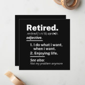 退職した定年退おもしろい職 ノートカード (正面/裏面インサイチュ)