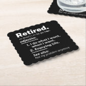退職した定年退おもしろい職 ペーパーコースター (アングル)