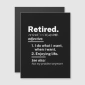 退職した定年退おもしろい職 マグネット招待状 (正面/裏面)